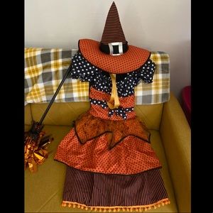 Orange witch costume set small